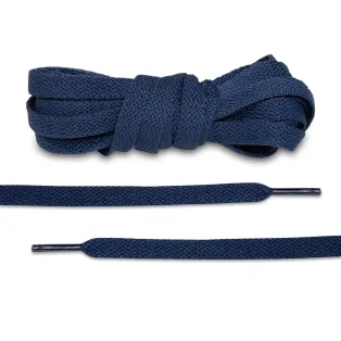 LACE LAB JORDAN 1 Laces 8mm Navy Blue / Granatowe płaskie sznurowadła do butów