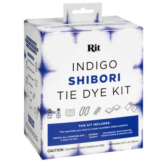 RIT DYE INDIGO Shibori Tie Dye Kit 2x 8oz + Accessories / Zestaw do farbowania tkanin na kolor INDYGO