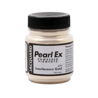 JACQUARD Pearl EX Powdered Interference Pigments 0.5oz #674 GOLD / Złoty opalizujący pigment proszkowy do rękodzieła