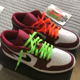 zielone neonowe sznurowadła płaskie Lace Lab. Sznurówki do customizacji sneakersów Jordan, Nike, Vans, Adidas