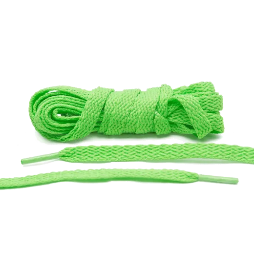 Neonowe zielone sznurowadła płaskie do butów Air Jordan, vans. Sznurówki do customizacji sneakersów - nike, adidas, vans Neonowe zielone sznurowadła płaskie do butów Air Jordan, vans. Sznurówki do customizacji sneakersów - nike, adidas, vans