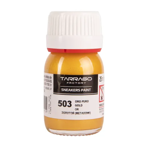 TARRAGO SNEAKERS Paint Metallic Colors 25ml #503 GOLD / Złote metaliczne farby akrylowe do customizacji butów i ubrań