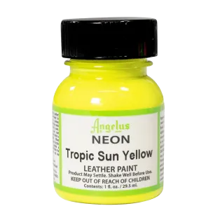 ANGELUS Acrylic Leather Paint Neon 1oz #127 TROPIC SUN YELLOW / ŻÓŁTA neonowa farba akrylowa UV do malowania Sneakersów i Jeansu