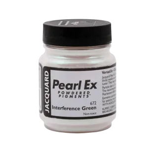 JACQUARD Pearl EX Powdered Interference Pigments 0.5oz #672 GREEN / Zielony opalizujący pigment proszkowy do rękodzieła