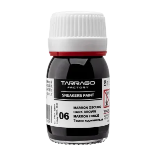 TARRAGO SNEAKERS Paint Standard Colors 25ml #06 DARK BROWN / Ciemnobrązowa farba akrylowa do personalizacji i renowacji butów oraz jeansu