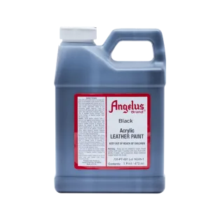ANGELUS Acrylic Leather Paint 1-Pint BLACK / CZARNA farba akrylowa do malowania Sneakersów i Jeansu