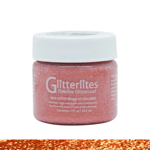 Pomarańczowa akrylowa brokatowa farba do customizacji i rękodzieła. Farby z brokatem do butów, jeansu, ubrań, skór, tkanin. 