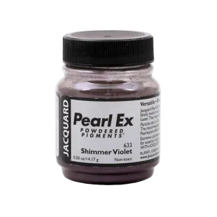 JACQUARD Pearl EX Powdered Metallic Pigments 0.5oz #633 SHIMMER VIOLET / Połyskujące Fioletowe metaliczne i perłowe pigmenty w proszku do rękodzieła
