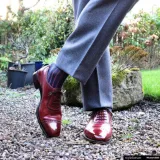 Eleganckie skarpety, garniturowe skarpety męskie Viccel Shadow granatowo tabakowe. Skarpetki z wydzieleniami idealne na prezent. Do garnituru, do jeansu, do chinosów.