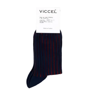 VICCEL / CELCHUK Socks Shadow Navy Blue / Taba - Luksusowe skarpety