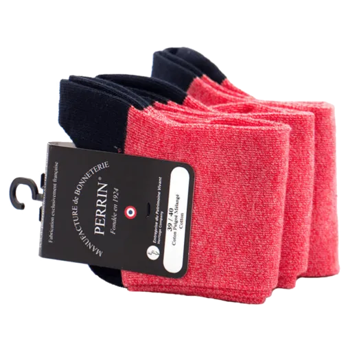 PERRIN Men Socks 332 Rouge / Luksusowe skarpety męskie
