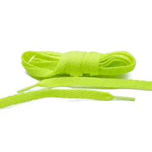 LACE LAB Flat Shoe Laces 8mm Volt / Zielone płaskie sznurowadła do butów