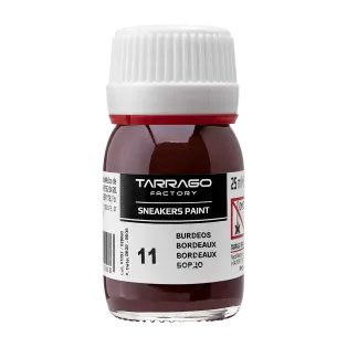 TARRAGO SNEAKERS Paint Standard Colors 25ml #011 BORDEAUX / Bordowa farba akrylowa do personalizacji i renowacji butów oraz jeansu