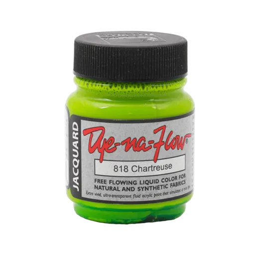 JACQUARD Dye-Na-Flow Paint 2.25oz #818 CHARTREUSE / ŻÓŁTOZIELONA płynna farba akrylowa do tkanin