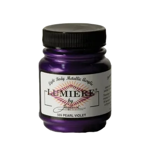 JACQUARD Lumiere Pearlescent Paint 2.25oz #569 PEARL VIOLET / FIOLETOWA perłowa farba akrylowa do rękodzieła