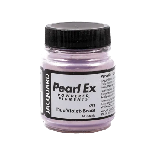 JACQUARD Pearl EX Powdered Metallic Pigments 0.5oz #693 DUO VIOLET-BRASS / Fioletowomosiężne metaliczne i perłowe pigmenty w proszku do rękodzieła