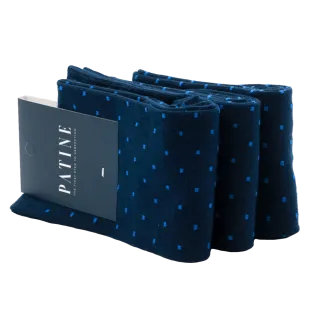 PATINE Socks PAKOA01 Navy Blue / Blue - Skarpety klasyczne