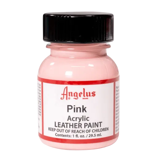 Różowa farba Angelus do customizacji sneakersów i jeansu. Różowe farby akrylowe do skór licowych i tkanin. Stosowane do butów, katan, toreb