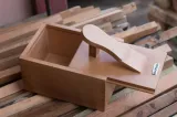 SAPHIR BDC Box Footrest Birch - Drewniana luksusowa skrzynka na kosmetyki i akcesoria do pielęgnacji obuwia