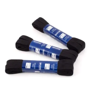 SAPHIR BDC Laces Super Flat 10mm Black - czarne płaskie sznurowadła do butów