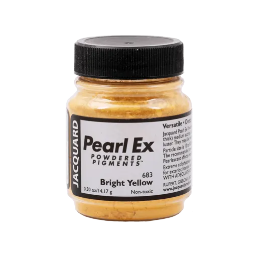 JACQUARD Pearl EX Powdered Metallic Pigments 0.5oz #683 DUO BRIGHT YELLOW / Jasnożółte metaliczne i perłowe pigmenty w proszku do rękodzieła
