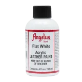 Biała matowa farba do customizacji kicksów, jeansu, koszulek, kurtek, akcesoriów, toreb, torebek Angelus Flat White.