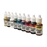 Tusze Jacquard Pinata Alcohol Inks  można stosować do gumowych stempli, sztuki piękne, malarstwo na tkaninach, scrapbooking. Doskonale nadają się również do kaligrafii, zdobień, grafiki oraz malarstwa aerografem.