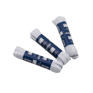 SAPHIR BDC Laces Medium Flat 7mm Light Grey - jasno szare płaskie sznurowadła