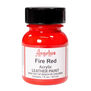 ANGELUS Acrylic Leather Paint Standard 1oz #185 FIRE RED  / OGNISTOCZERWONA farba akrylowa do malowania Sneakersów i Jeansu