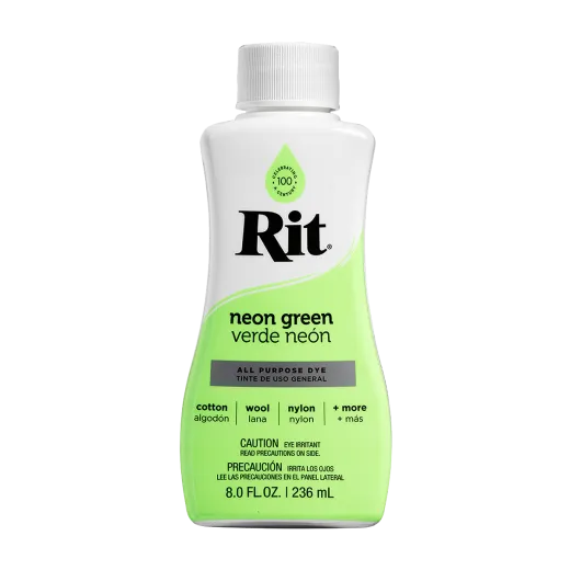 uniwersalny neonowy zielony barwnik do tkanin i innych powierzchni w formie płynnej RIT DYE neon green