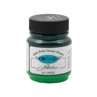 JACQUARD Neopaque Paint 2.25oz #587 GREEN / ZIELONA mocnokryjąca farba akrylowa do ubrań, butów i rękodzieła