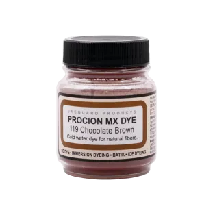JACQUARD Procion MX Dye 0.66oz #1119 CHOCOLATE BROWN / Czekoladowobrązowy barwnik do tkanin z naturalnych włókien roślinnych (celulozowych)
