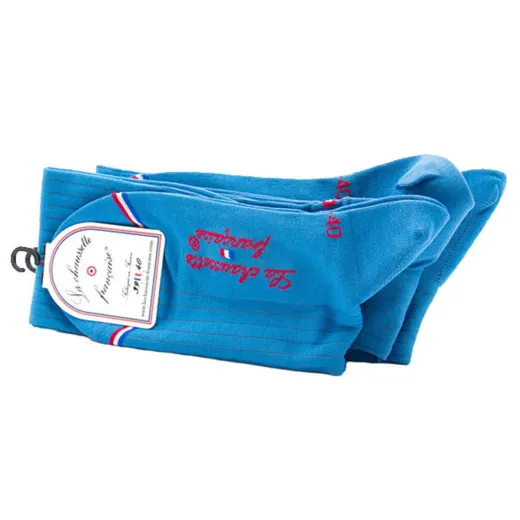 LCF Men Knee Socks INVALIDES Bleu / Niebieskie luksusowe podkolanówki