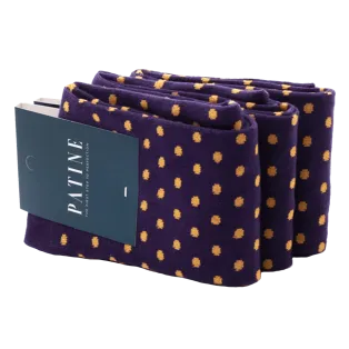 PATINE Socks PAKOB02 Violet / Yellow - Skarpety klasyczne