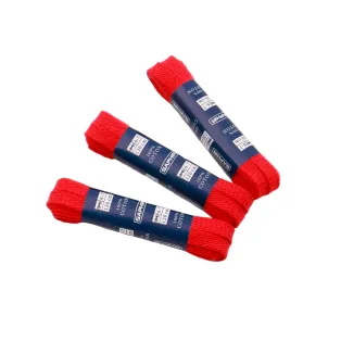 SAPHIR BDC Laces Medium Flat 7mm Red - czerwone płaskie sznurowadła