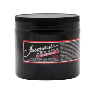 JACQUARD Acid Dye 8oz #642 FLUORESCENT RED / FLUORESCENCYJNY CZERWONY barwnik kwasowy do wełny, jedwabiu i piór