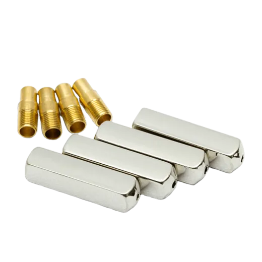 LACE LAB plated metal aglets yeezy style silver set / Srebrne metalowe końcówki do sznurowadeł