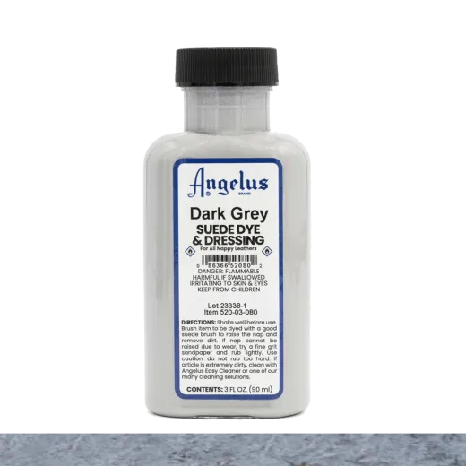 Ciemnoszary barwnik do zamszu i nubuku, którym nie tylko odnowisz kolor swoich butów, ale i zmienisz ich odcień z jasnego na ciemniejszy