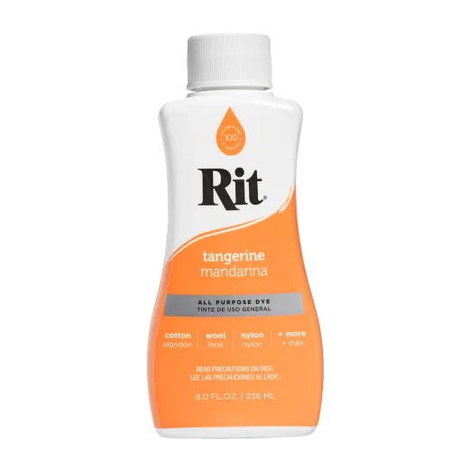 uniwersalny mandarynkowy barwnik do tkanin i innych powierzchni w formie płynnej RIT DYE  Tangerine