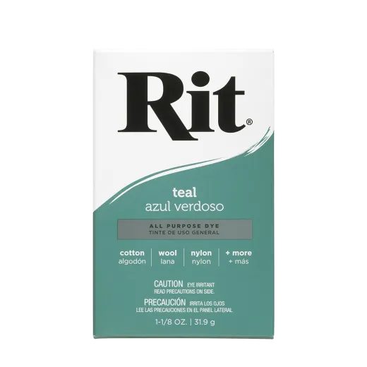 Morski pigment do customizacji. Barwnik rit dye Teal do farbowania tkanin, jeansu, bawełny i innych powierzchni.