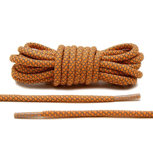 Odblaskowe okrągłe sznurowadła pomarańczowe, stworzone  do popularnych modeli Yeezy boots czy innych modeli Adidasa.