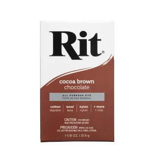 RIT DYE All-Purpose Powder Dye 1.125oz COCOA BROWN / BRĄZOWY uniwersalny barwnik w proszku do tkanin i innych powierzchni