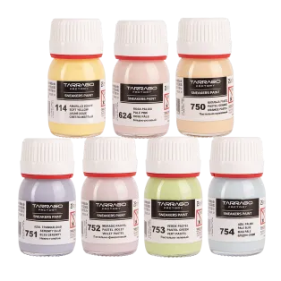 TARRAGO SNEAKERS Paint Set 25 Pastel Colors 3x25ml / Zestaw pastelowych farb akrylowych do malowania obuwia i odzieży