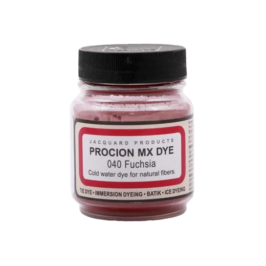 JACQUARD Procion MX Dye 0.66oz #1040 FUCHSIA / Fuksjowy barwnik do tkanin z naturalnych włókien roślinnych (celulozowych)