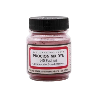 JACQUARD Procion MX Dye 0.66oz #1040 FUCHSIA / Fuksjowy barwnik do tkanin z naturalnych włókien roślinnych (celulozowych)