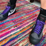 Neonowe fioletowe sznurowadła Lace Lab. Sznurówki do customizacji sneakersów - nike, off-white