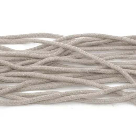 Okrągłe jasno szare sznurowadła