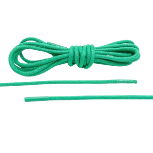 LACE LAB Waxed Shoe Laces 2.5mm Green / Zielone okrągłe woskowane sznurowadła do butów