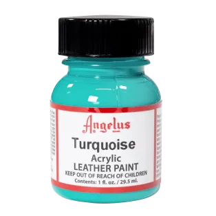 ANGELUS Acrylic Leather Paint Standard 1oz #043 TURQUOISE / TURKUSOWA farba akrylowa do malowania Sneakersów i Jeansu