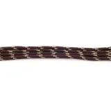 Wzmacniane grube ciemno brązowo beżowe sznurowadła do butów trekkingowych